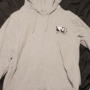 grey hoodie